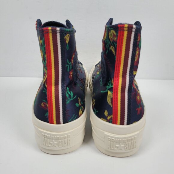 Converse Women's Floral High-Top Platform Sneakers 561654C US Size 5 - Picture 4 of 8
